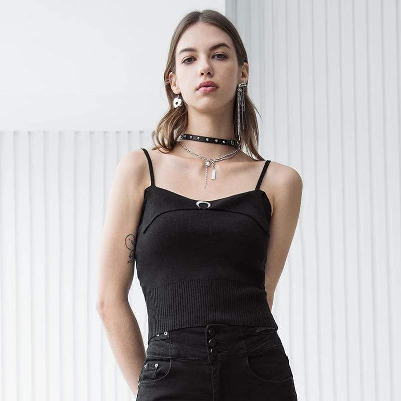 Women's Grunge Moon Tank Tops strapless tank top