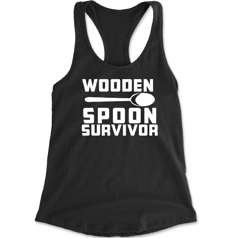 Wooden Spoon Survivor  Racerback Tank Top for Women playful tank top
