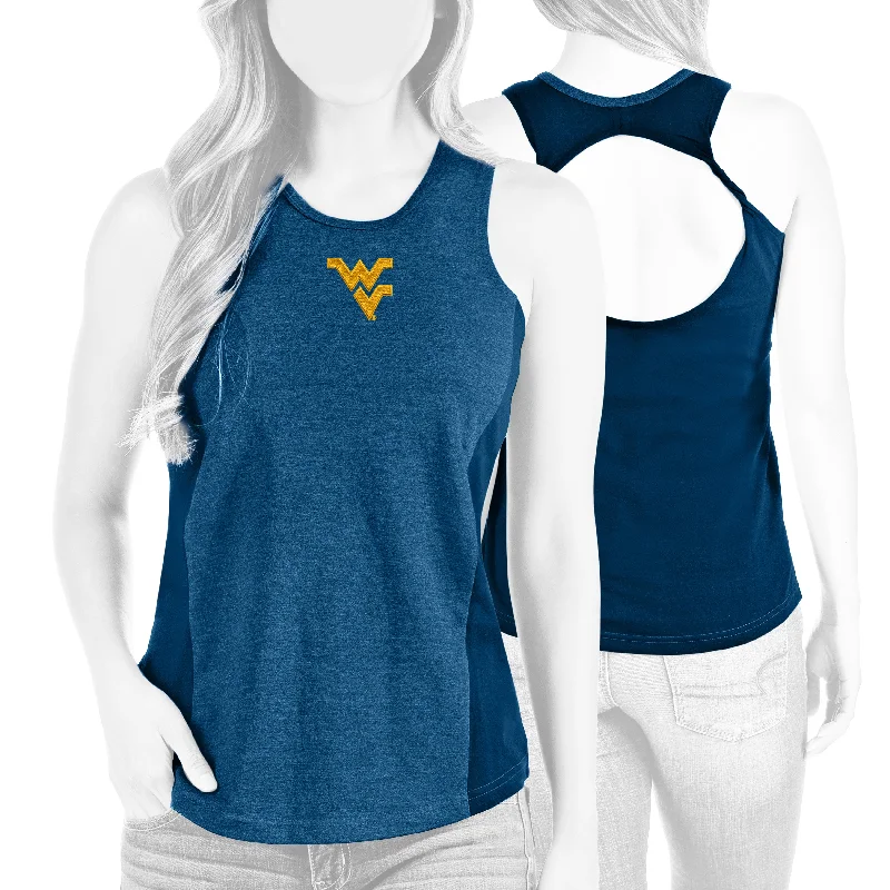 WVU Twisted Tank lavender tank top