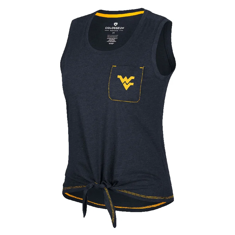 WVU Womens Frost Yourself Pocket Tank cropped tank top