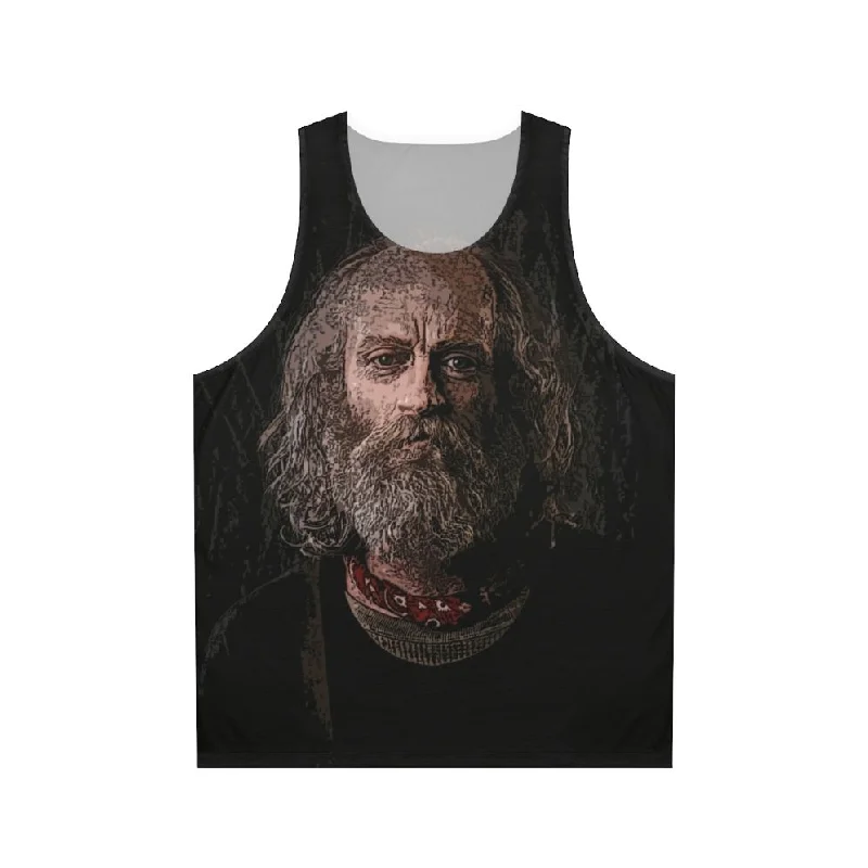 Z Nation Doc Portrait Unisex Tank Top | Post-Apocalyptic Zombie Drama cherry red tank
