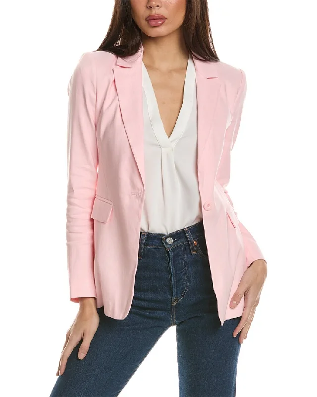 alice + olivia Macey Linen-Blend Blazer Women's Wedding Blazer