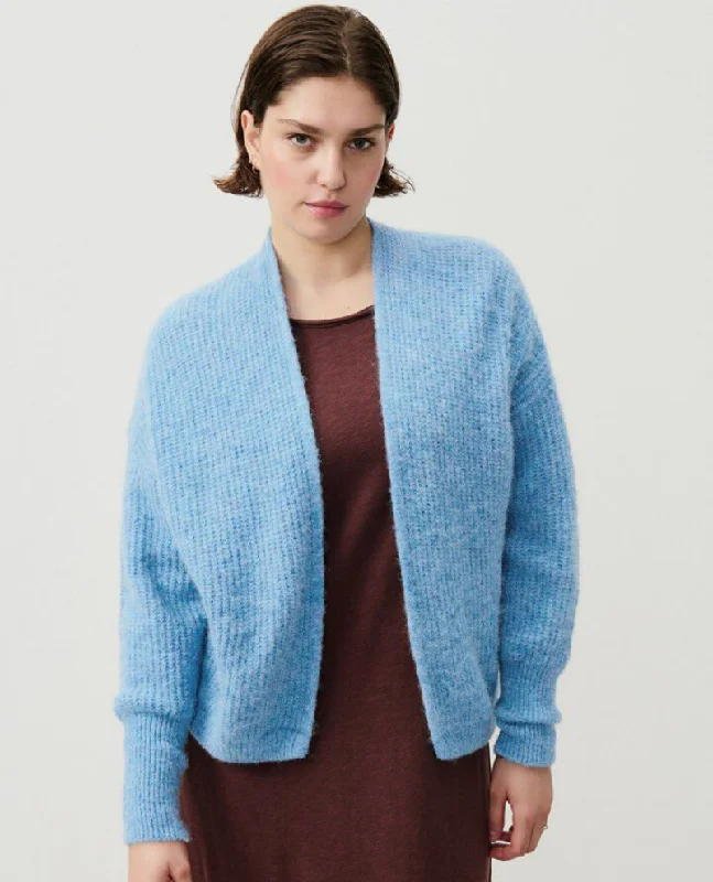 American Vintage East Sky Blue Cardigan Crew Neck V-Neck Turtle Neck