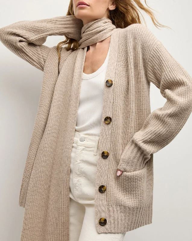 Annalise Merino Cashmere Cardigan Transparent Opaque Sheer