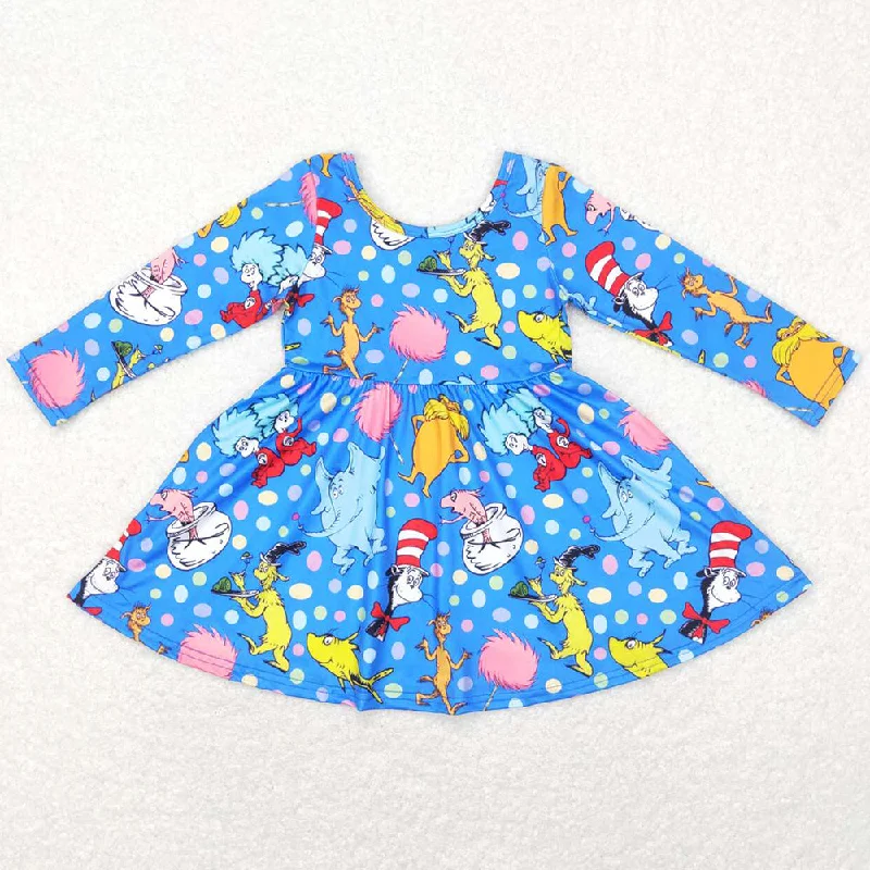 Baby Girls Dress Hats Long Sleeve Twirl Dresses GLD0458 Tunics Trendy modern