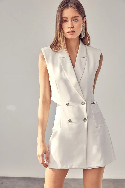 Blazer Button Romper Slim Fit Blazer