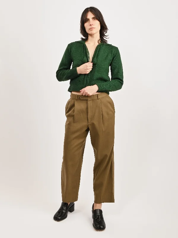 Green Marion Tassel Cardigan Thin Thick Dense