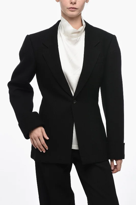 Bottega Veneta Cuffed Single Breasted Blazer 40 Italian Size Women's Unique Blazer