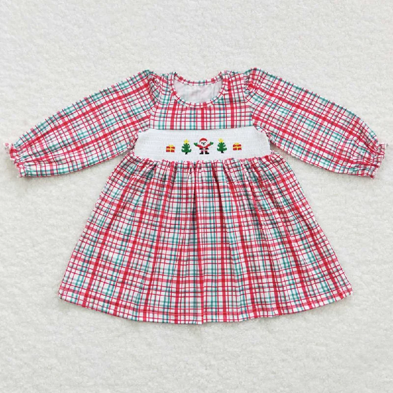 Boutique Christmas Baby Girls Dress Embroidery Dresses GLD0331 Tunics Trendy modern