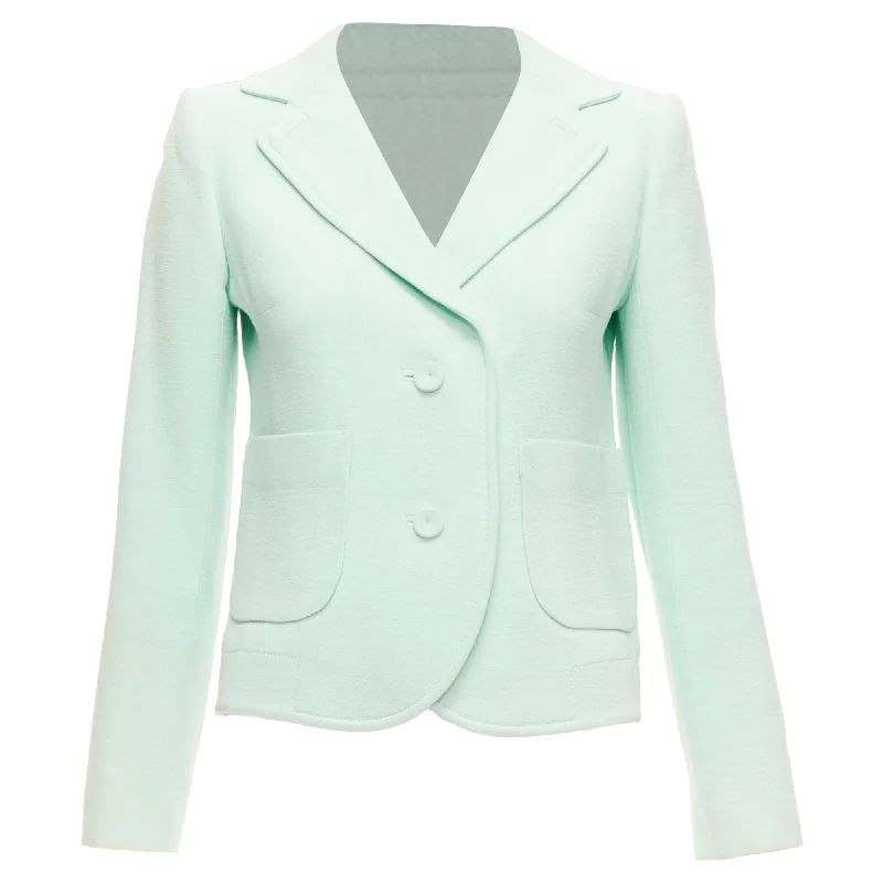 Carven Viscose Virgin Wool Shoulder Darts Blazer Women's Classic Blazer