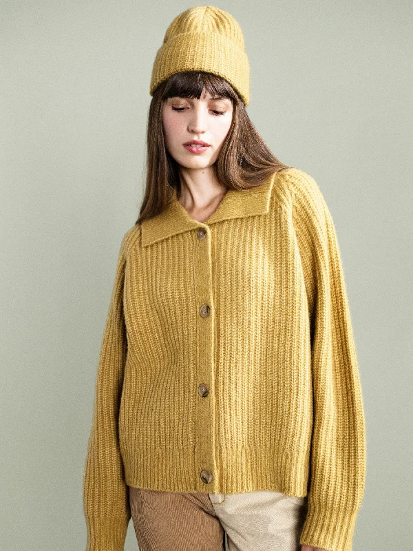Cashmere Charlie Cardigan Neon metallic Matte