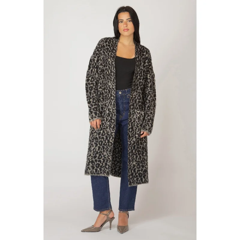 Dex Black Tape Longline Open Cardigan Fitted Slim Tailored