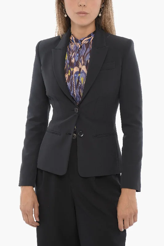 Edra Solid Color Two-Buttons Blazer 38 Italian Size Women's Party Jacket