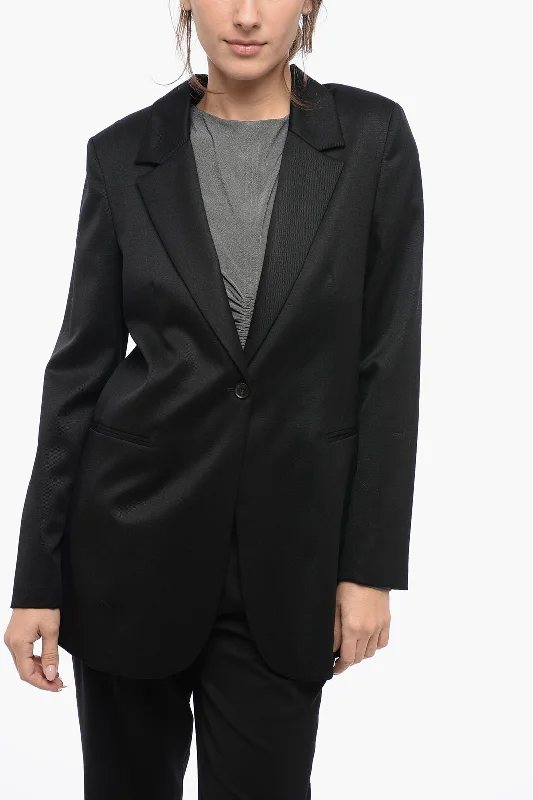 Fabiana Filippi Wool Tweed Blazer With Fitted-Fit 42 Italian Size Women's Elegant Jacket