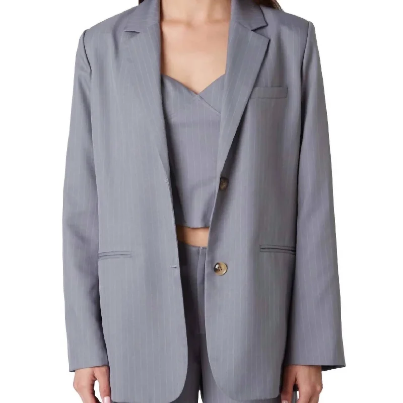 Felix Blazer In Grey Women's Unique Blazer