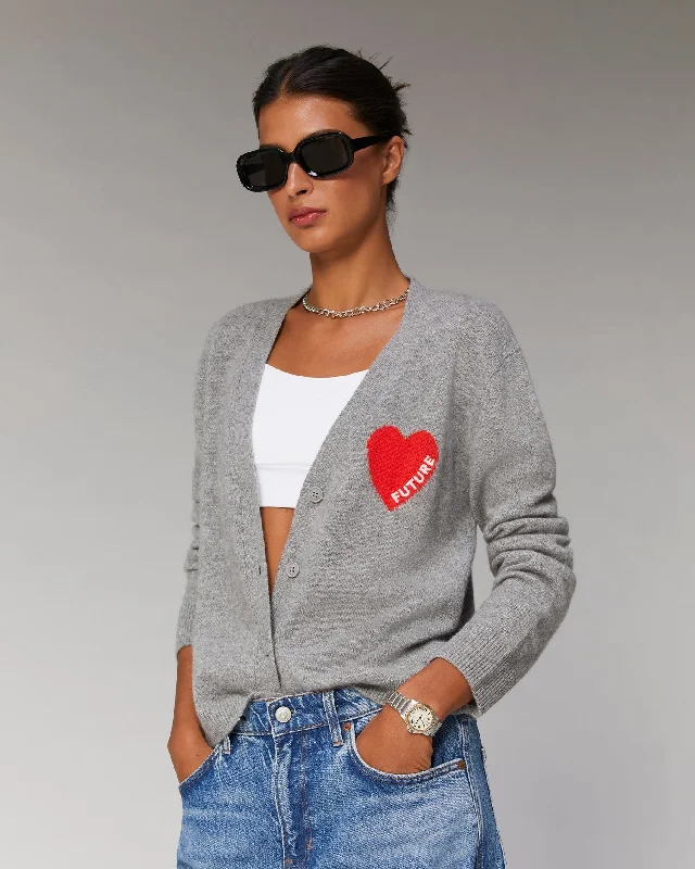 Cardigan 2301wpc01131 1500-Gris-Chine Embroidered Appliqued Beaded