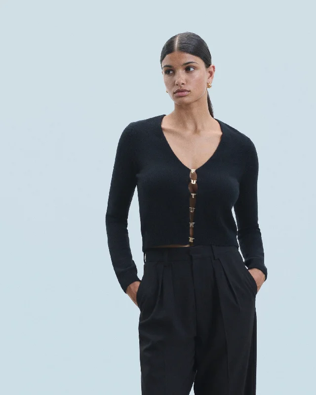 Cardigan 2401wto02234 Noir Polka Dot Checkered Tartan