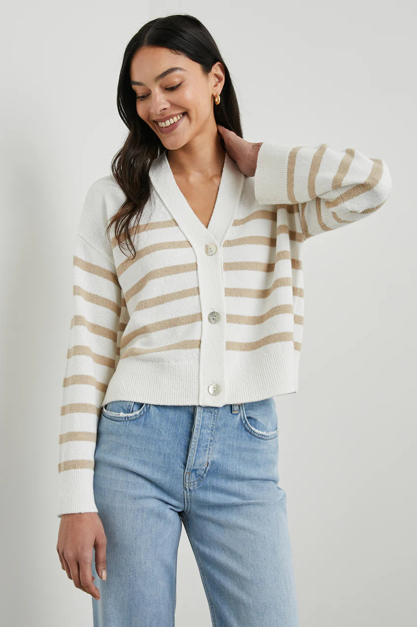 Geneva Cardigan Mesh Cardigan Canvas Denim