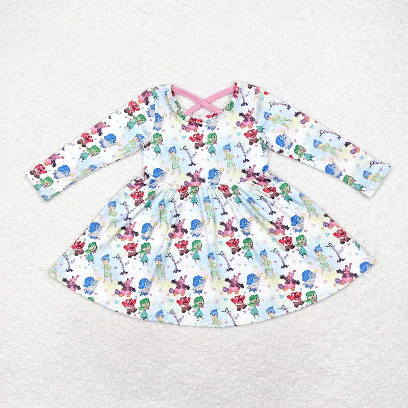 GLD0666 Cartoon color long-sleeved dress Tunics Occasion special