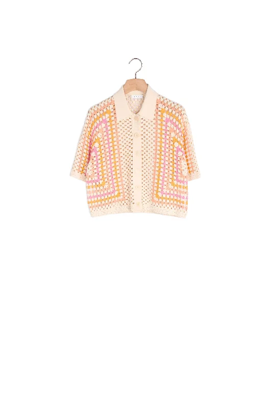 Cardigan en crochet Knit Fabric Woven Fabric Fleece Fabric