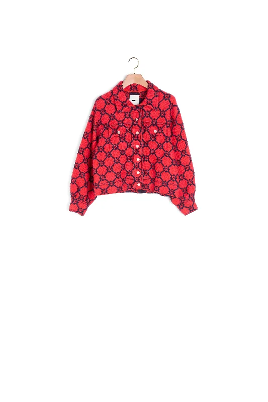 Cardi-coat en jacquard Front Pockets Side Pockets Patch Pockets