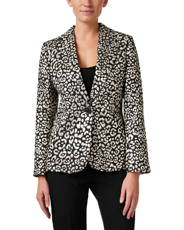 Helene Berman Goldie Animal Print Blazer Women's Trendy Jacket