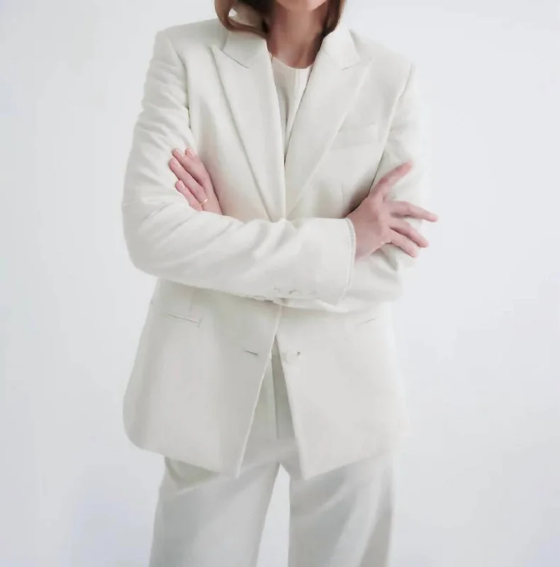 Husband Blazer In White Women's Radiation Jacket
