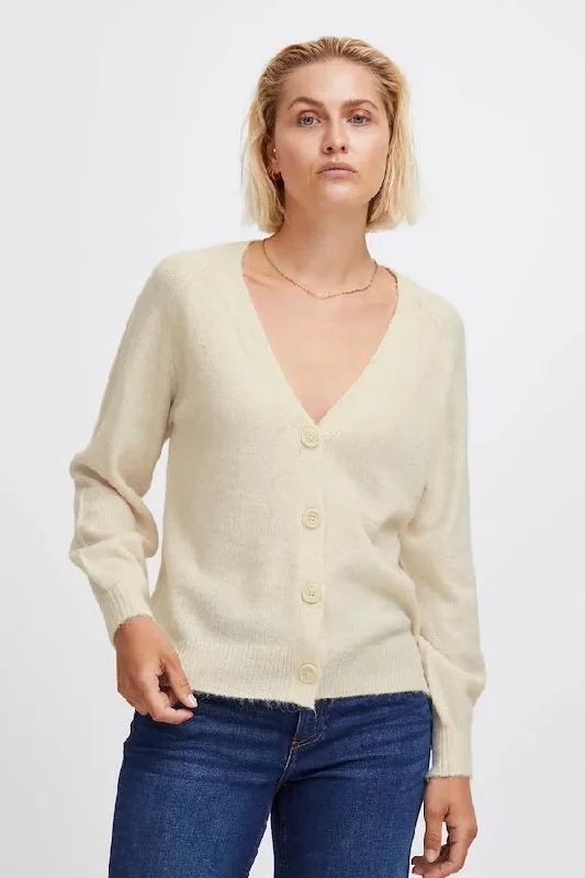Ichi IHKAMARA Cardigan Transparent Opaque Sheer