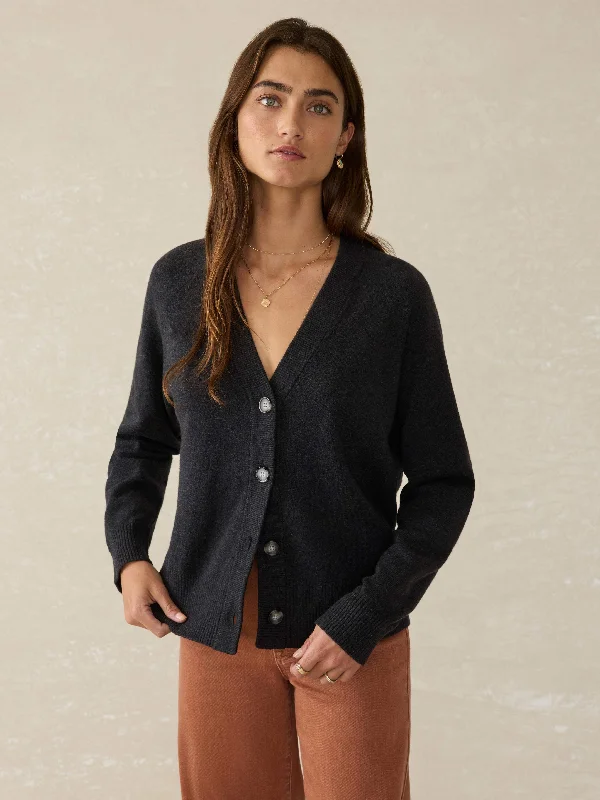 Jackson Cardigan - Ash Heather Spandex Blend Rayon Blend Denim Blend