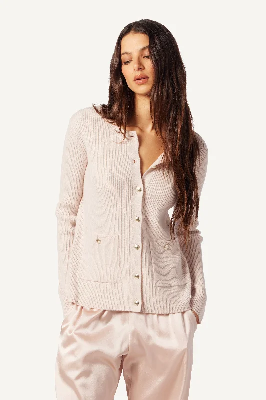 LAKE CASHMERE RIB KNIT CARDIGAN | LUNAR Wool Fabric Cashmere Fabric Tweed Fabric