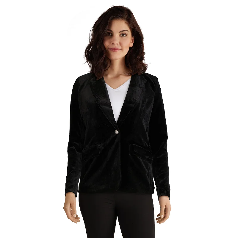 lily morgan Women's Stretch Velvet Blazer Women's Fashion Blazer
