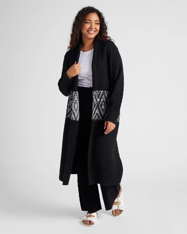 Plus Size Long Sleeve Shawl Neck Cardigan Silk Blend Satin Velvet