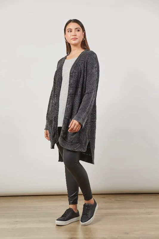 METRO CARDIGAN ASH Stretchy Elastic Breathable