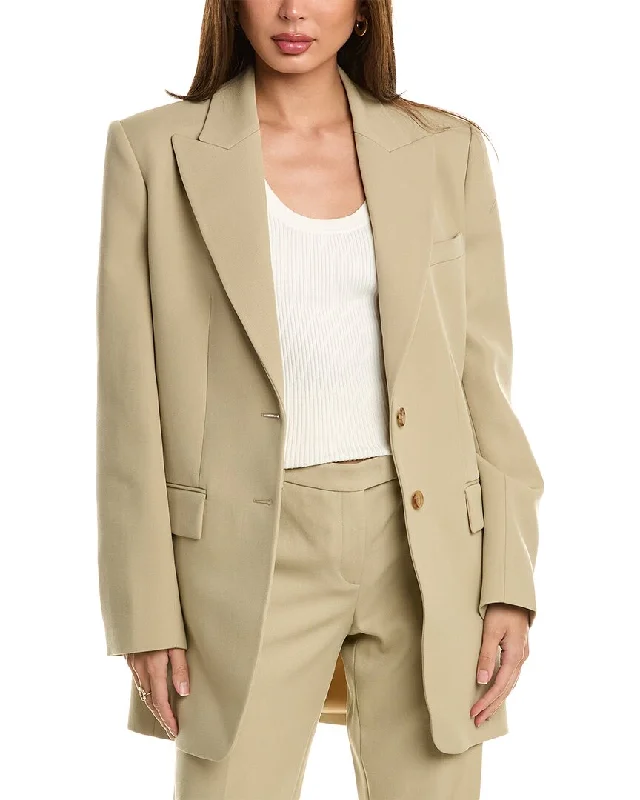 Michael Kors Collection Gabardine Wool Boyfriend Blazer Winter Women's Blazer