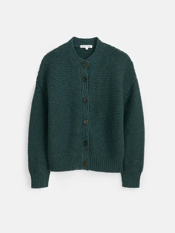 Nico Cardigan in Cotton Hooded Caped Shawl Collar