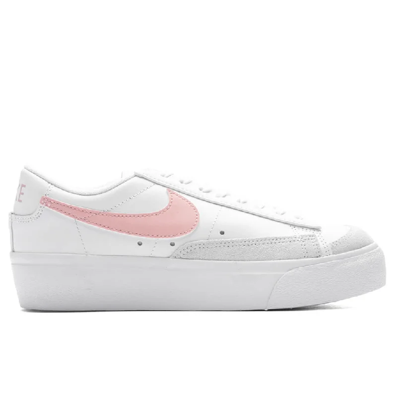 Women's Blazer Low Platform - White/Pink Glaze Silk Women's Blazer