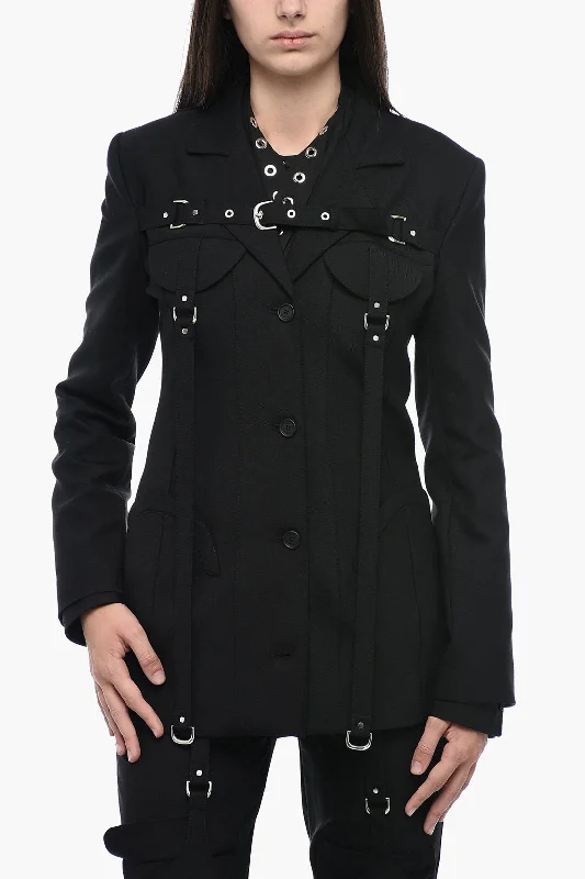 Off-White Cargo Blazer With Buckle 40 Italian Size Women's Business Blazer
