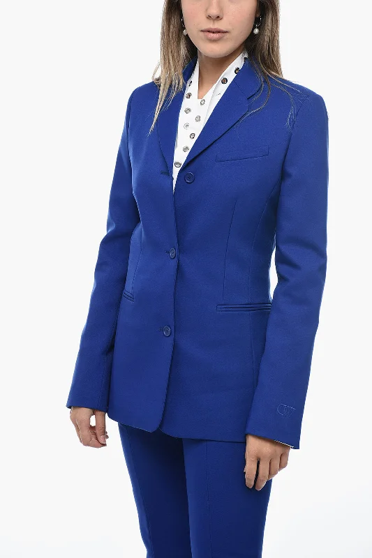 Off-White Tailored Blazer With Welt Pocket 42 Italian Size Women's Formal Blazer