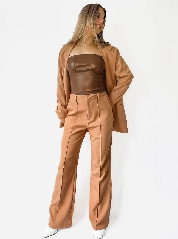 Oversized Blazer In Chestnut Brown Women's Brand Blazer