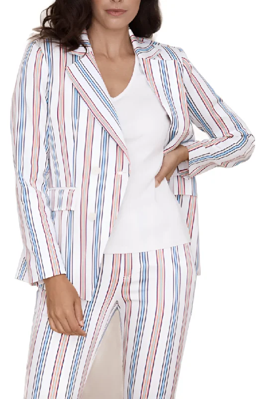 Peace of Cloth Notched Collar Long Sleeve Double Breasted Button Closure Flap Pockets Twill Blazer Women's Boutique Suit