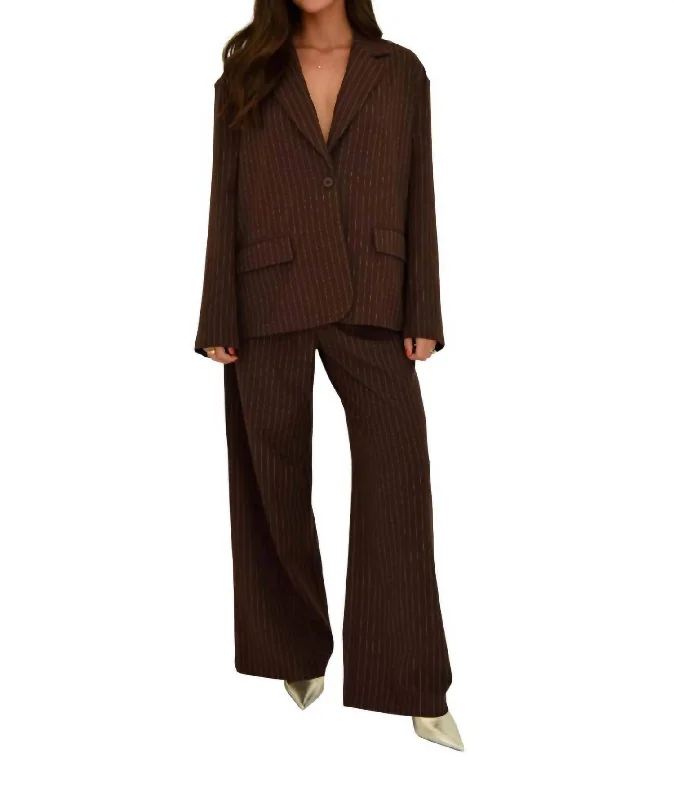 Pin Blazer In Brown Women's Unique Blazer
