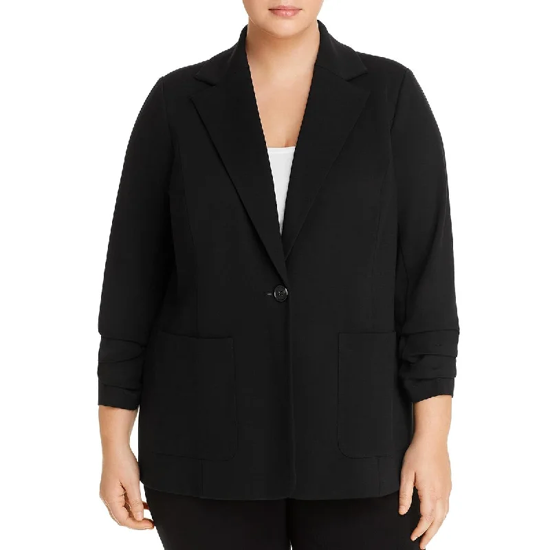 Plus Womens Business Office One-Button Blazer Women's Fashion Blazer