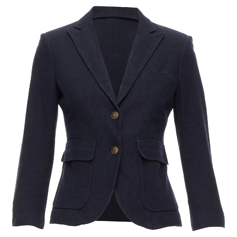 Rag & Bone Waffle Cotton Daggers Buttons 3 Pockets Fitted Blazer Women's Unique Blazer