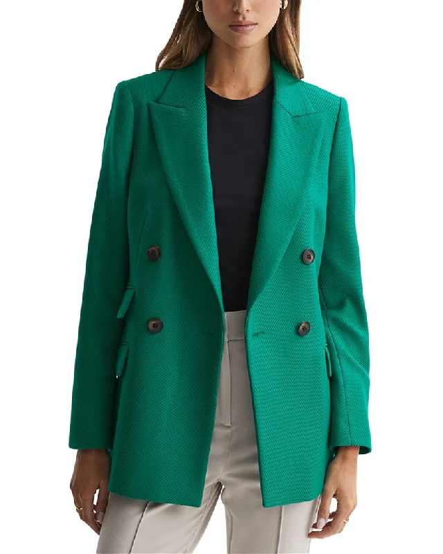 Reiss Logan Wool-Blend Blazer Women's Denim Suit