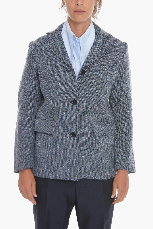 Samsoe Samsoe Flap Pocket Hunter Wool Blend Blazer Xs/s Free Size Women's Custom Suit