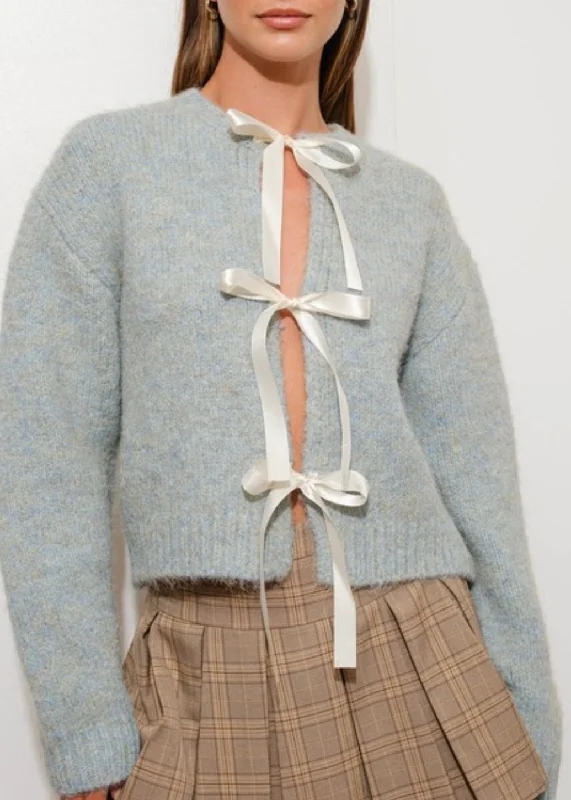 Serene Bow Cardigan Bright Pastel Dark