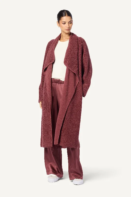 TAMARA CASHMERE DRAPED DUSTER COAT | CIMARRON Cape Coat Herringbone Coat Tweed Coat