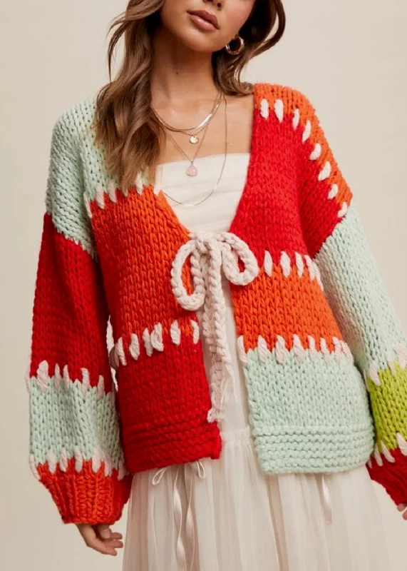 Taryn Crochet Cardigan Mesh Cardigan Canvas Denim