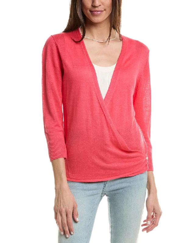 Tommy Bahama Addison Linen-Blend Cardigan Striped Floral Plaid