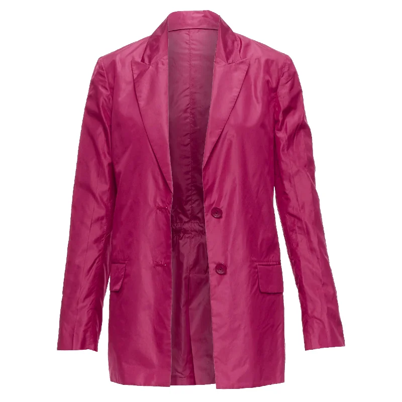 Valentino Piccioli Silk Cinched Waist Casual Blazer Women's Elegant Suit